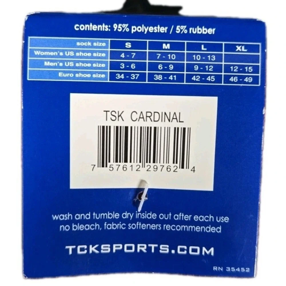 TCK Multisport Athletic Socks Cardinal Maroon TSK Football Soccer Baseball L NEW